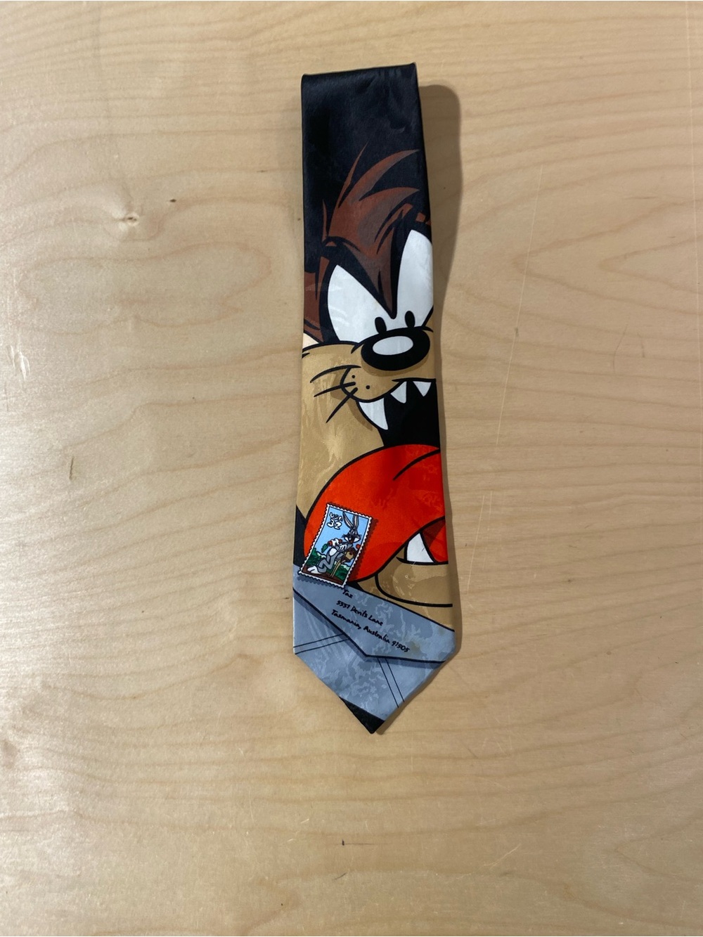 Looney Tunes Stamp Collection Taz Cartoon Tie - Black, Brown, Red (U)